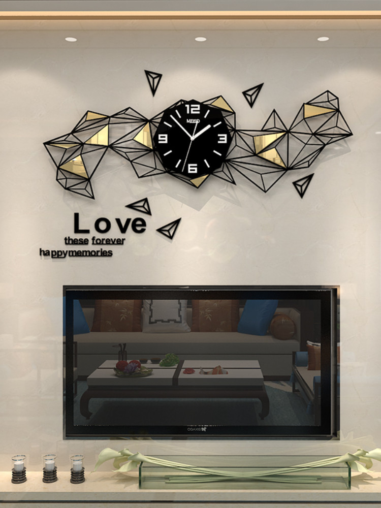 Nordic watch wall clock Living room personality creative fashion household wall clock trend clock Modern atmosphere Quartz clock