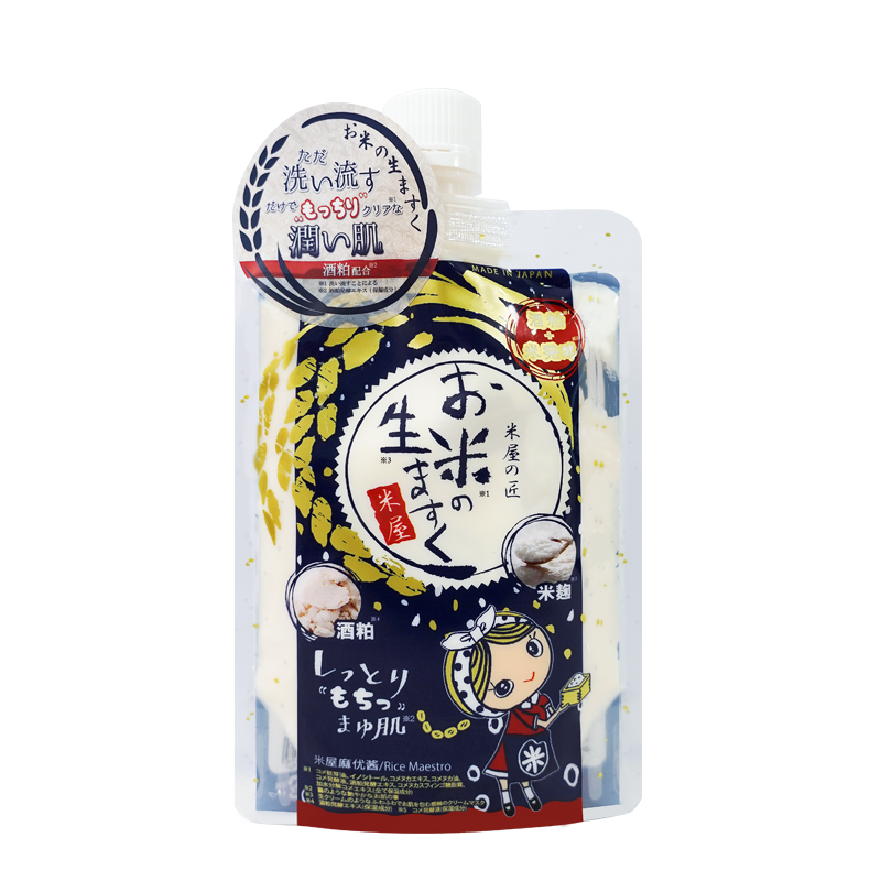 日本米屋麻优酱酒粕面膜大米酿酒糟涂抹式泥膜170g/袋