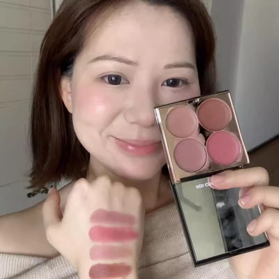 四色腮红盘显色自然裸妆多用膏
