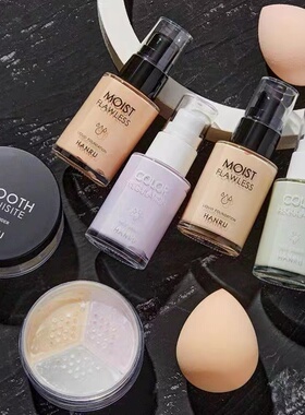 彩妆隔离霜粉底液套装女控油持久不脱妆散粉遮瑕膏定妆粉官方正品