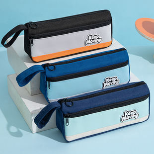 2026年新款超火笔袋双层大容量学霸文具盒男孩款铅笔盒初中小学生一年级简约儿童笔盒学生用轻奢高级感文具袋