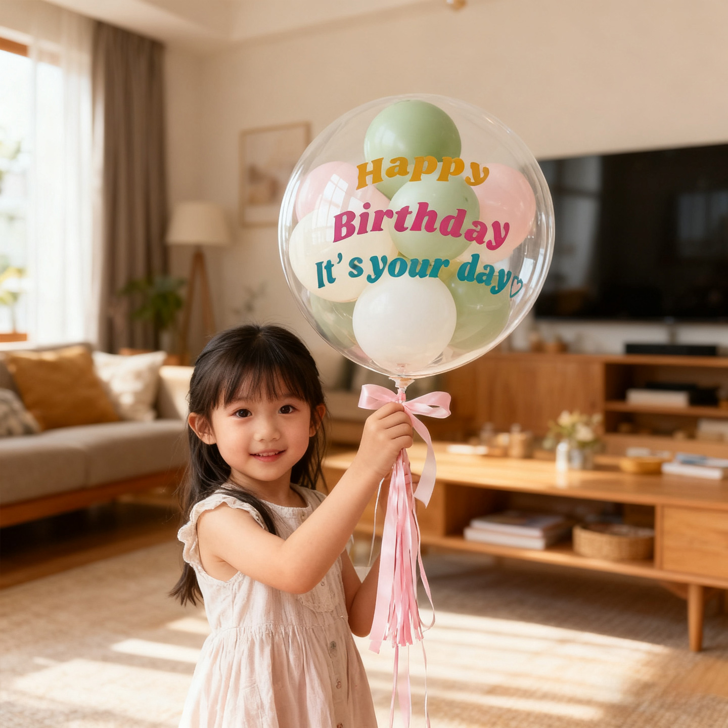 生日派对气球摆件男女孩拍照道具