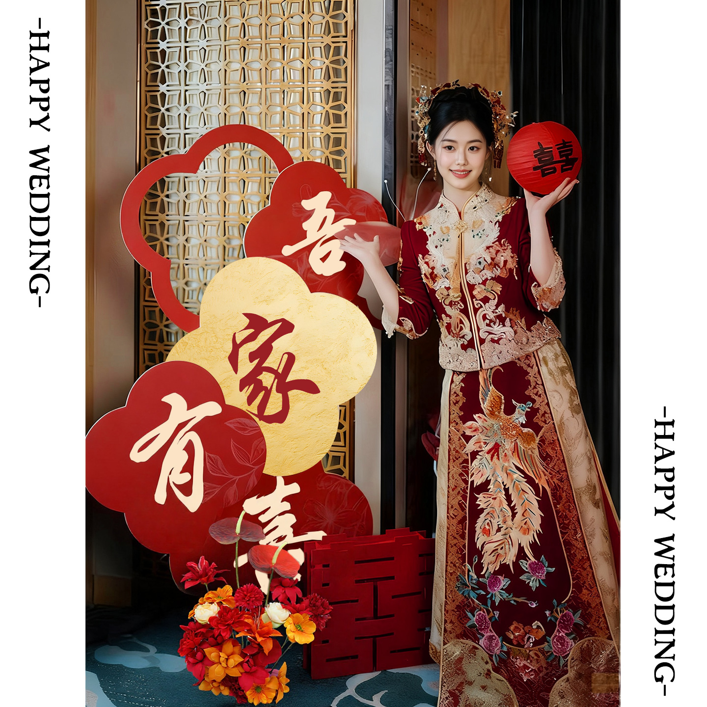 【小红书爆款】花瓣迎宾牌装饰品