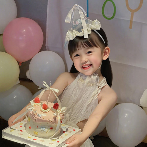 公主高级头饰女孩周岁生日帽发夹