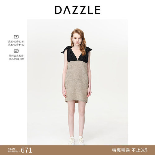 DAZZLE地素蝴蝶结背心连衣裙