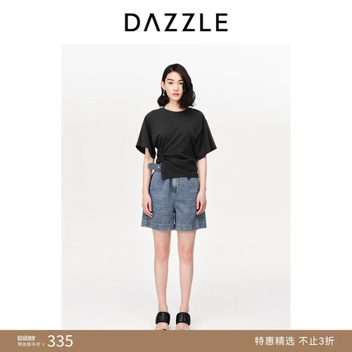 短裤DAZZLE地素百慕大牛仔短裤
