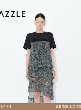 DAZZLE 地素奥莱连衣裙2025年夏季花布连衣裙