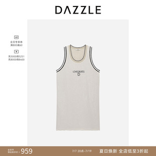 DAZZLE 地素奥莱无袖连身裙白色地素背心裙