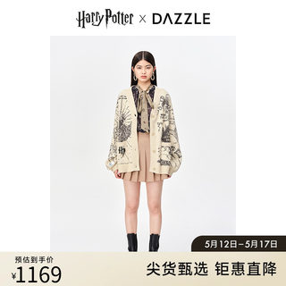 【肌理美学奥莱】DAZZLE地素秋哈利波特刺绣毛衣针织开衫外套女