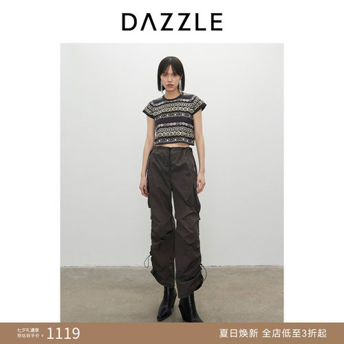 DAZZLE地素针织提花短袖