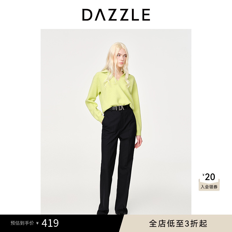 纯羊毛料	polo领	百搭单品