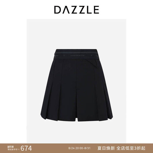 DAZZLE 地素奥莱短裤黑色短裤