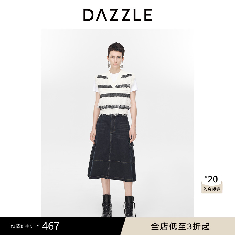DAZZLE地素毛衫无袖春秋