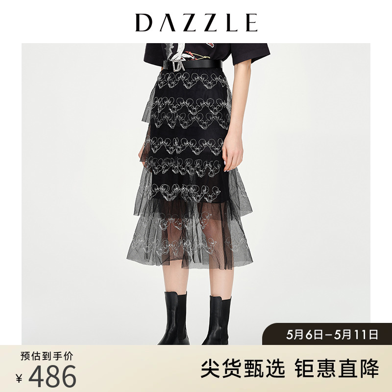 地素长裙DAZZLE网纱仙女