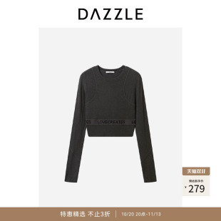 【奥莱】DAZZLE 地素奥莱内搭T恤深灰色长袖小上衣