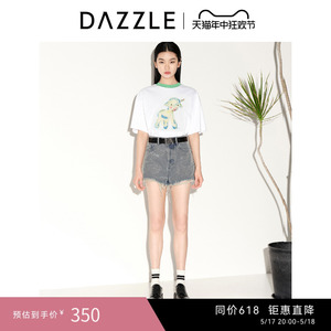 地素牛仔裤DAZZLE短裤做旧