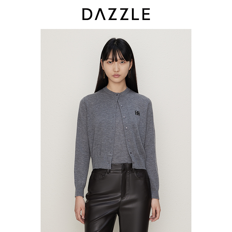 DAZZLE地素 毛针织衫秋女装针织毛衫套装