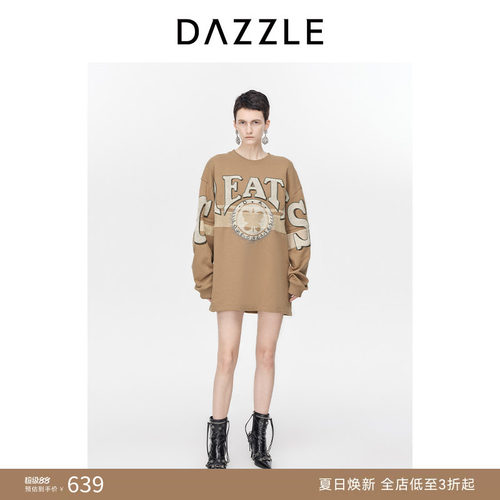 DAZZLE纯棉通勤地素绣花