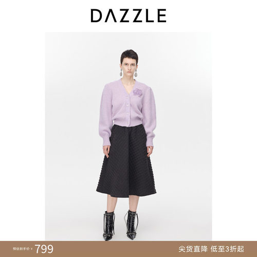 DAZZLE复古俏皮地素针织长袖