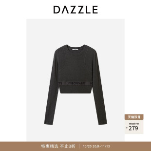 【奥莱】DAZZLE 地素奥莱内搭T恤深灰色长袖小上衣