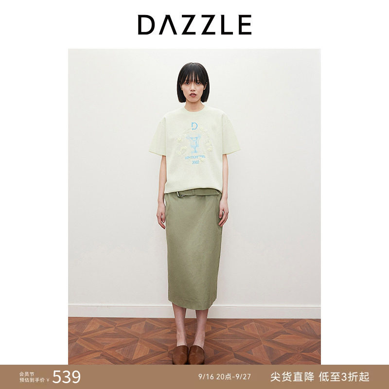 DAZZLE地素地素棉质中长裙图片