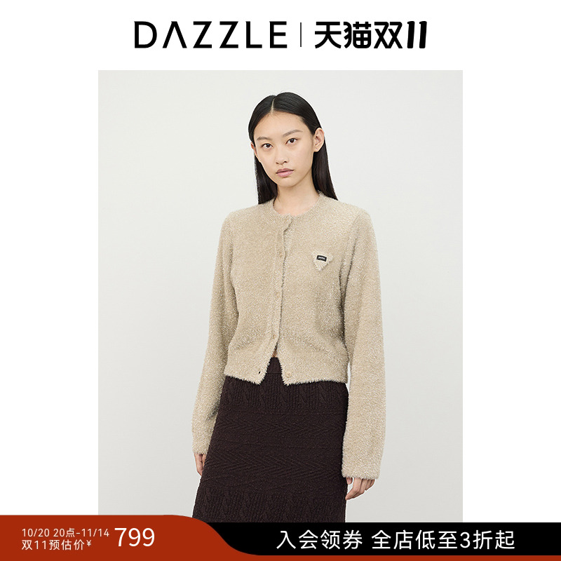 DAZZLE地素奥莱 毛针织衫冬季针织长袖开衫
