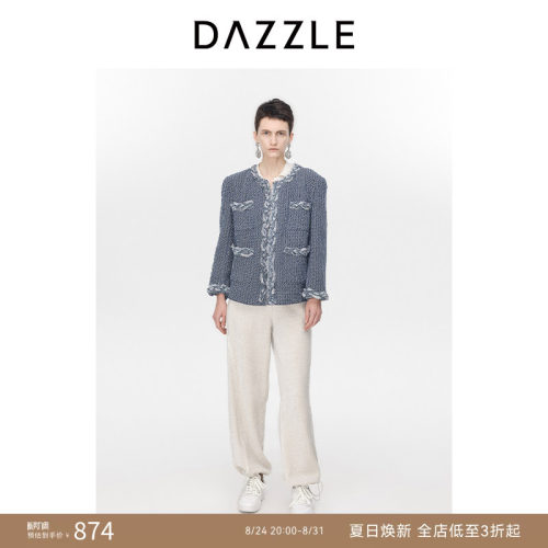 DAZZLE法式复古地素冬季牛仔外套