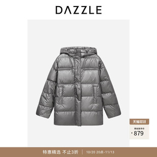 【奥莱】DAZZLE 地素奥莱中长羽绒深灰色地素中长羽绒服女
