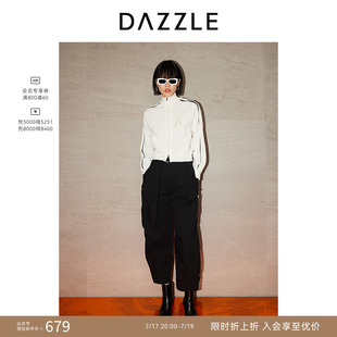 DAZZLE地素奥莱 休闲裤春秋款女装工装感长裤