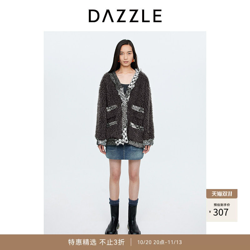 【奥莱专供】DAZZLE地素奥莱牛仔裙裤春秋摩登双腰头牛仔裙裤女