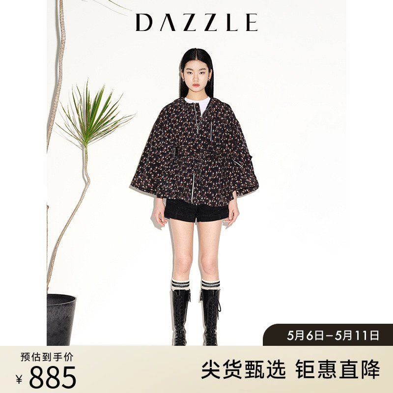 DAZZLE迪士尼米奇系列 地素奥莱春运动休闲夹克外套女2E1F4186A 女装/女士精品 短外套 原图主图