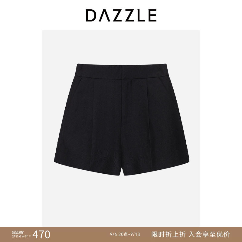 【奥莱专供】DAZZLE 地素奥莱短裤秋季绵羊毛混纺西装短裤图片