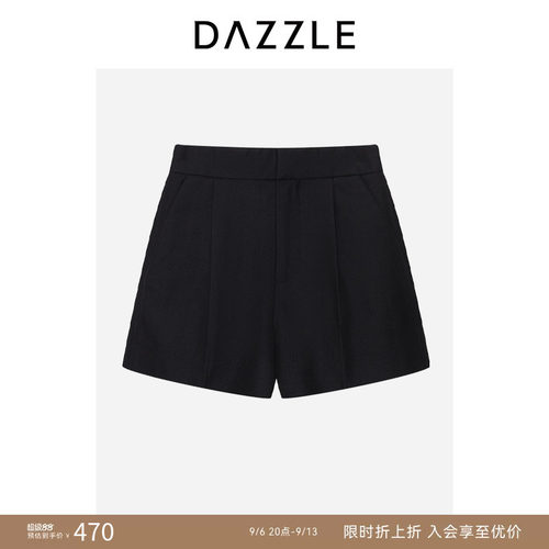 【奥莱专供】DAZZLE 地素奥莱短裤秋季绵羊毛混纺西装短裤