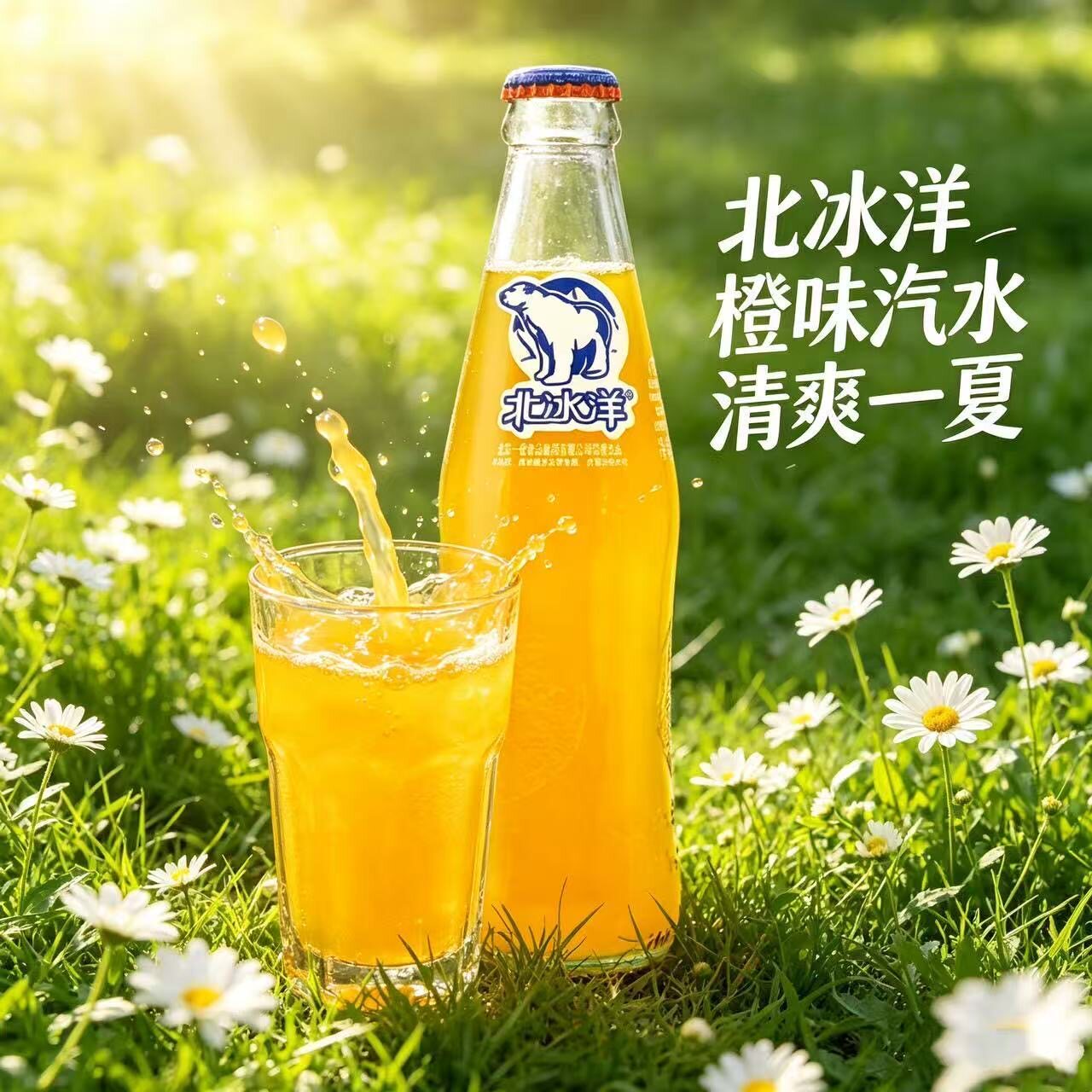 北冰洋玻璃瓶桔汁橙汁248ml整箱