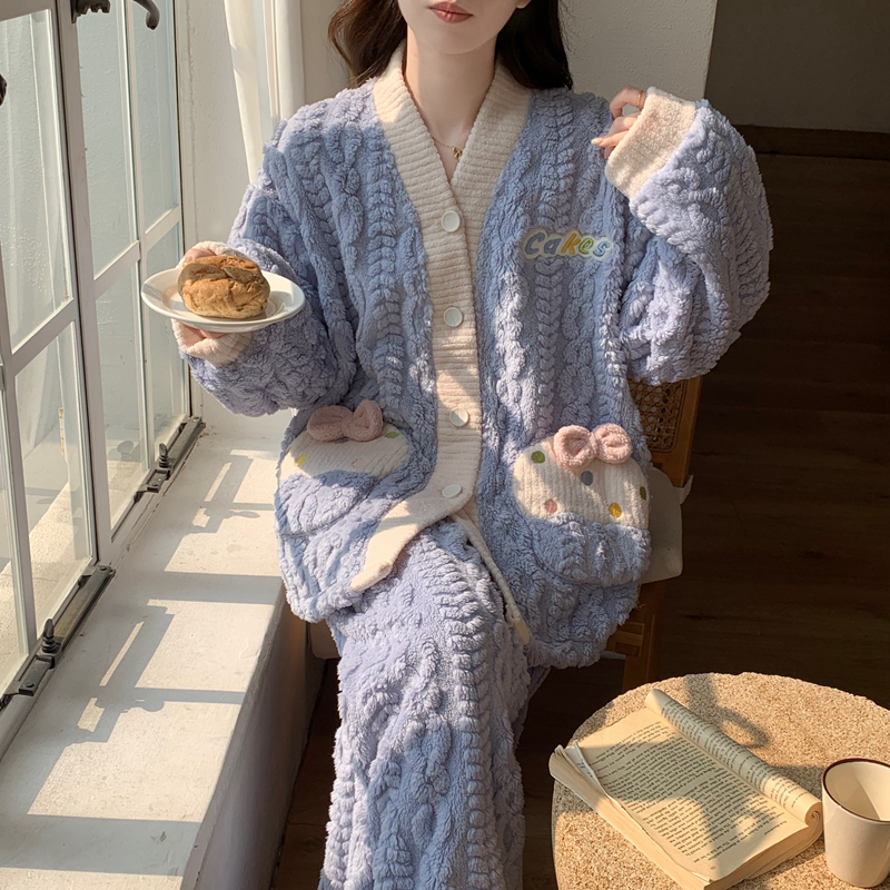 麦淑茵三件套产后孕妇睡衣