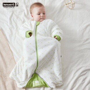 幻曦新生儿童睡袋秋冬有机棉婴儿防惊跳睡袋四季恒温全棉睡袋