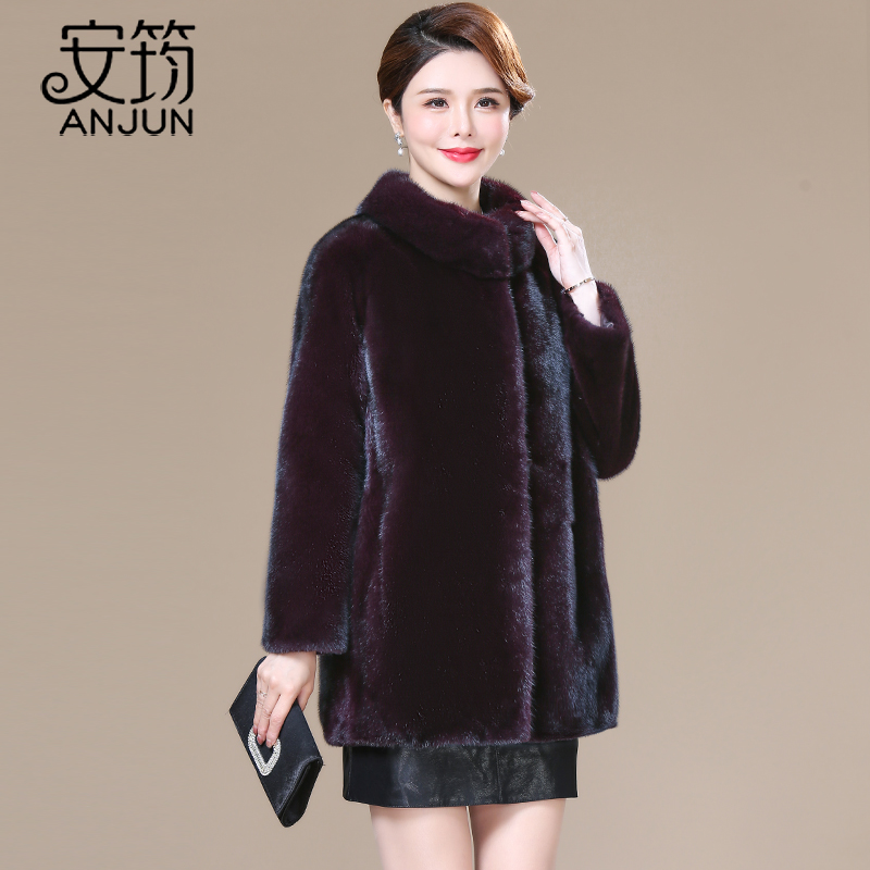 海宁短款貂皮大衣女2025冬新款