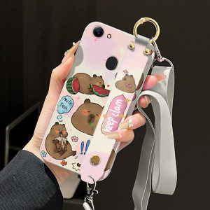 适用OPPO A73手机壳a73t/a73m软壳腕带全包水豚一家背带超薄新款液态个性网红趣味情侣款耐脏