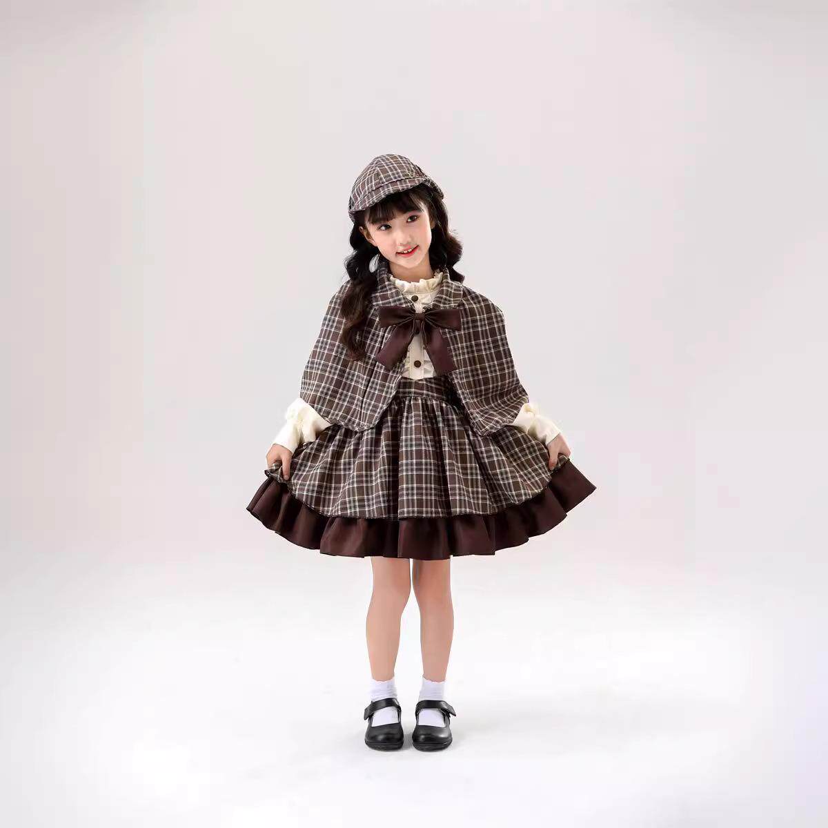 万圣节夏洛克cosplay福尔摩斯亲子英伦侦探成人女 儿童角色演出服