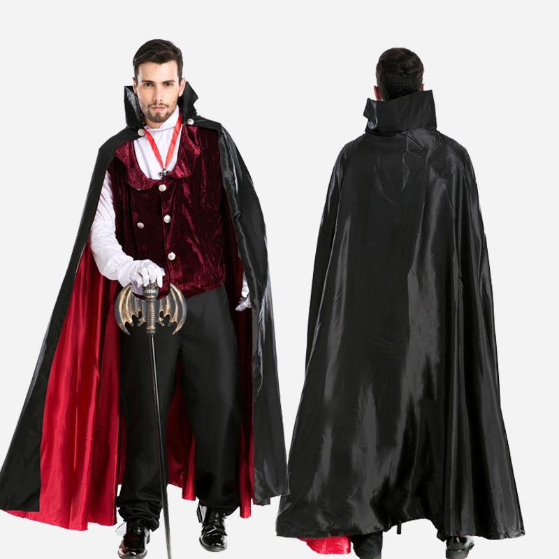 万圣节cos服装披风男大人恐怖服饰吸血鬼角色演出服装