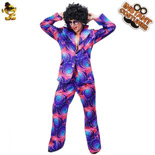 跨境成人大男嬉皮士西装 服舞台表演服化妆舞会服派对服饰party服