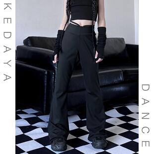 潮酷女童超模裤瑜珈裤喇叭裤女宝宝显瘦显腿长爵士舞紧身裤子童装