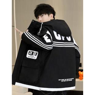 青少年羽绒服男士冬季2024新款潮流帅气外套初中学生大童轻薄冬装