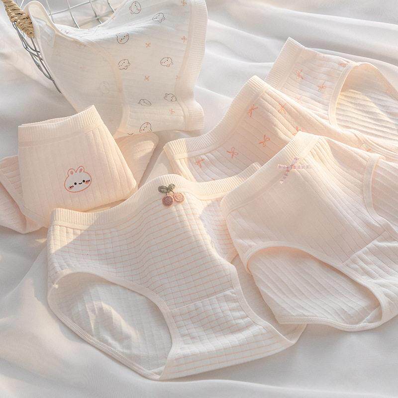 女童内裤纯棉A类13岁初中生高中可爱少女中腰抗菌裆女孩三角裤头