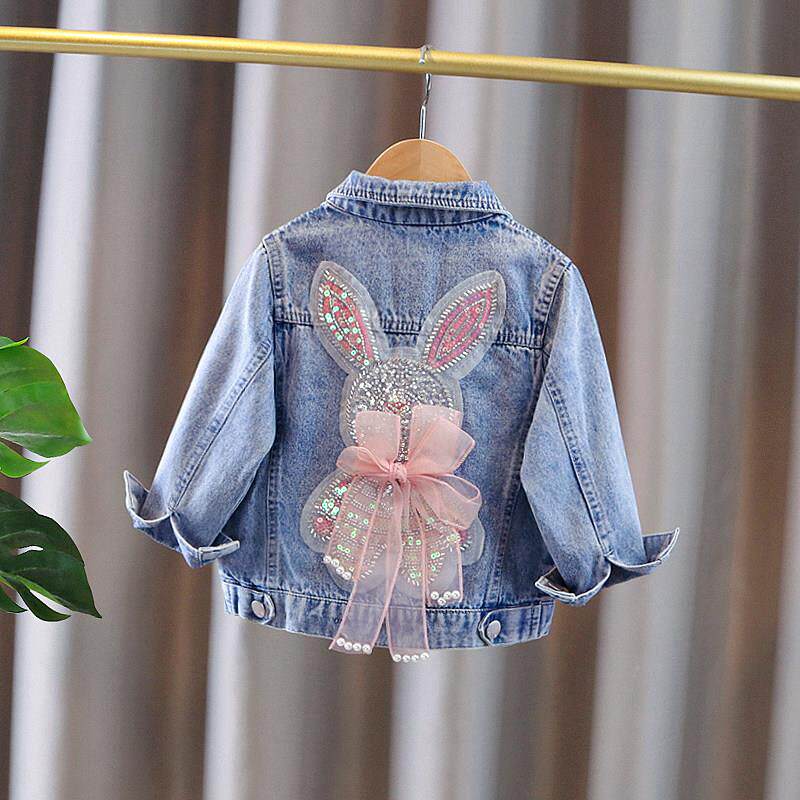 女童牛仔外套春秋2025新款儿童洋气韩版宝宝春季夹克休闲春装上衣