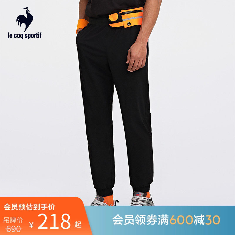 【骑行】乐卡克法国公鸡春秋季男子黑色时尚简约百搭舒适针织长裤