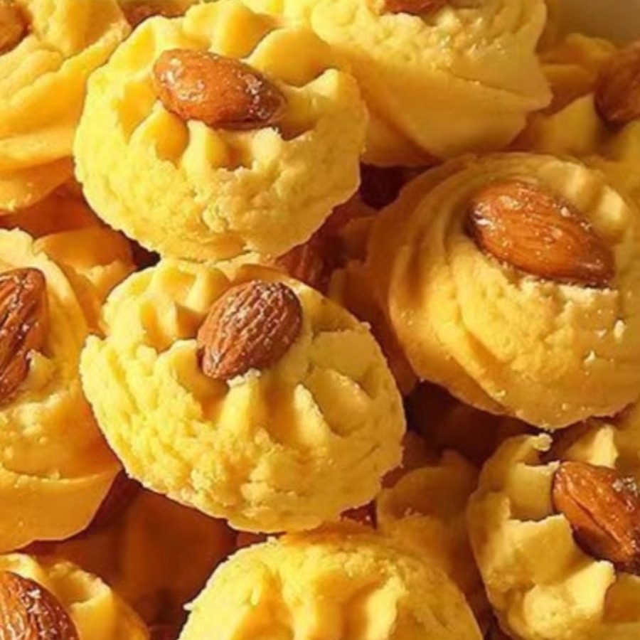 全店选3件送50包零食】巴旦木夹心曲奇奶油味饼干坚果酥手工休闲