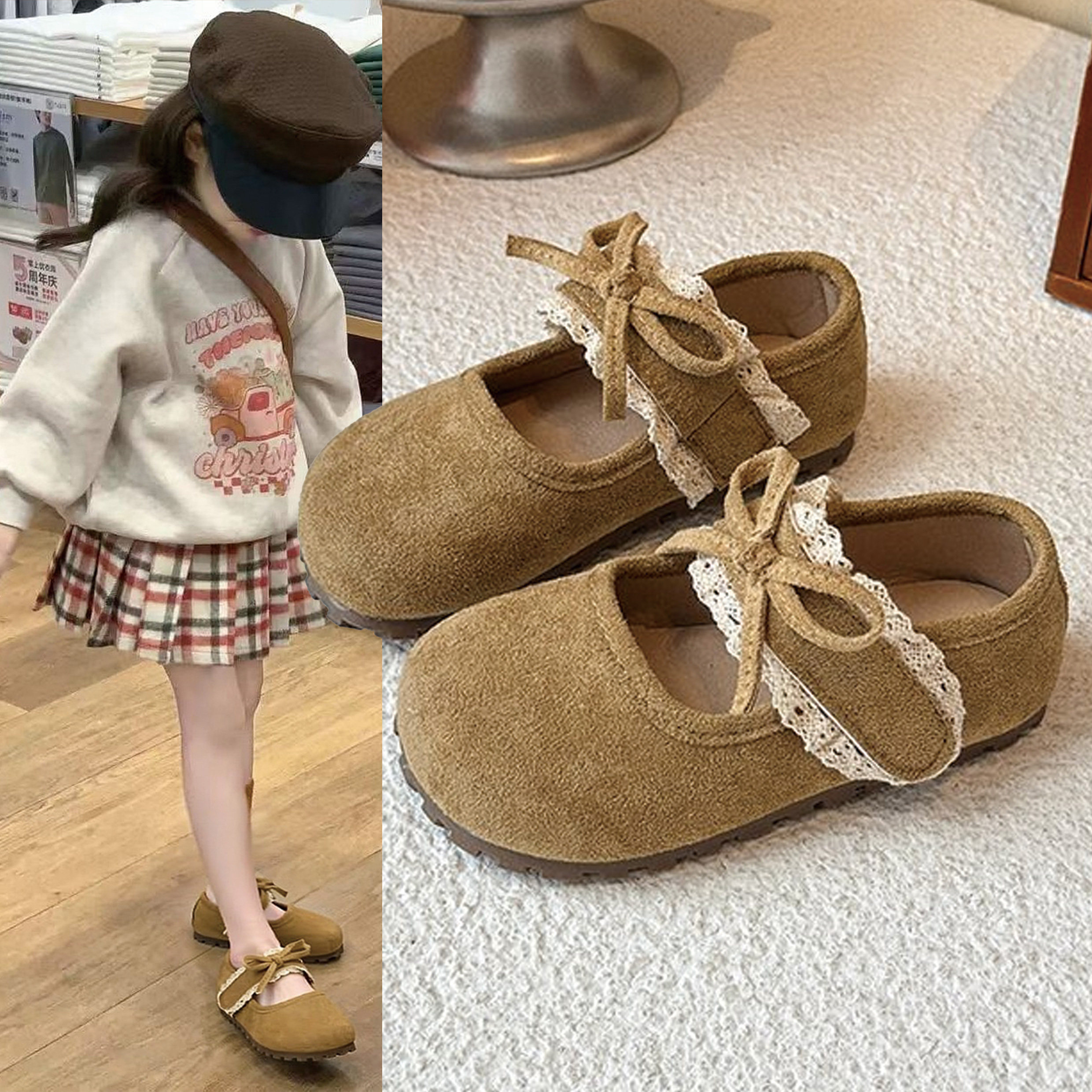 女童鞋子2026新款秋季儿童公主鞋软底豆豆鞋女孩单鞋宝宝鞋子春秋,童鞋/婴儿鞋/亲子鞋,皮鞋,淘宝优惠券,粉丝福利购,淘宝优惠卷