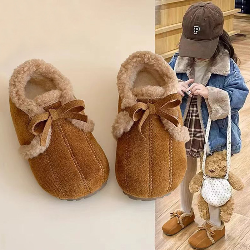 2025新款儿童毛绒勃肯鞋冬季加绒保暖系带豆豆棉鞋男童女童雪地靴,童鞋/婴儿鞋/亲子鞋,棉鞋,淘宝优惠券,粉丝福利购,淘宝优惠卷