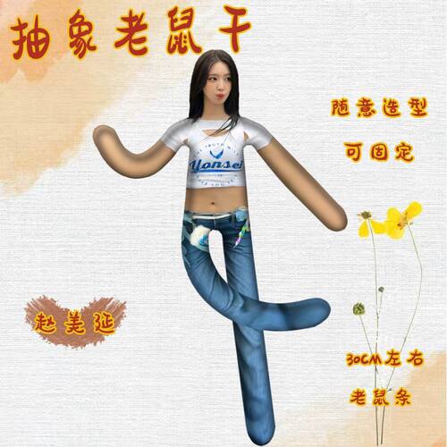 赵美延抽象搞笑老鼠干内置铁丝搞怪玩偶任意造型娃娃手办礼物公仔